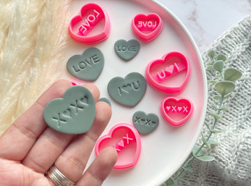 Valentines Heart Love Shape Collection Polymer Clay  Cutter | Fondant Cutter | Cookie Cutter